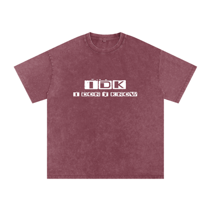Snow Washed Oversized Cotton T-Shirt