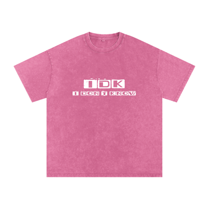 Snow Washed Oversized Cotton T-Shirt