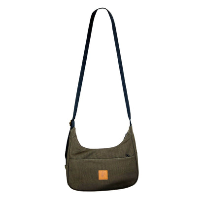 Crescent Canvas Crossbody Shoulder Bag for Women