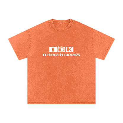 Snow Washed Oversized Cotton T-Shirt