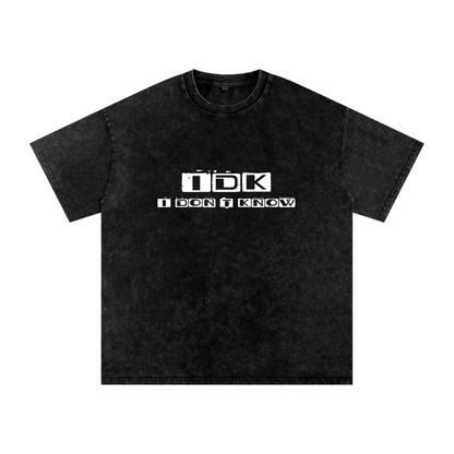 Snow Washed Oversized Cotton T-Shirt
