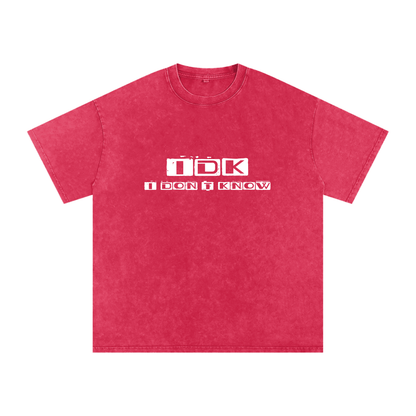 Snow Washed Oversized Cotton T-Shirt