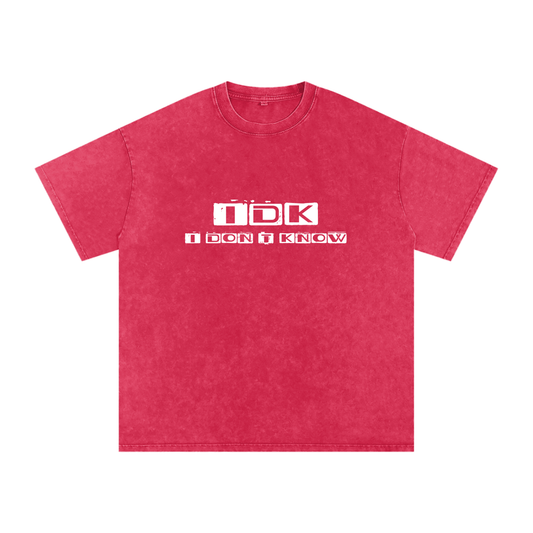 Snow Washed Oversized Cotton T-Shirt