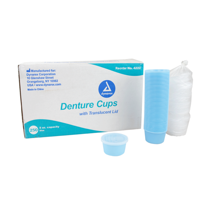 Denture Cup w/ Translucent Lid