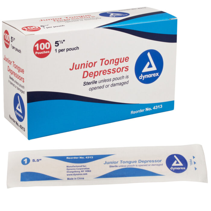 Junior Tongue Depressors, Sterile 5 1/2", Wood