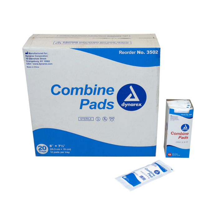 Combine Pads 1/Pouch - Sterile, 8" x 7 1/2"