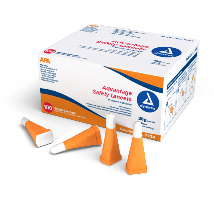 Advantage Pressure Activated Safety Lancets Sterile 28 gauge - 1.8 mm Depth