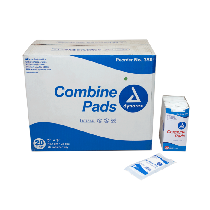 Combine Pads 1/Pouch - Sterile, 5" x 9"