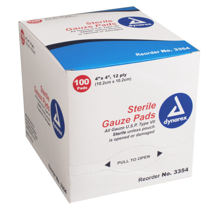 Gauze Pad Sterile 1's 4"x 4" 12 Ply