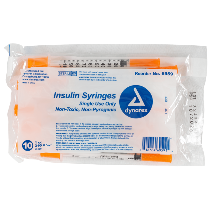 Insulin Syringe N/S - 1cc - 31G, 5/16" needle