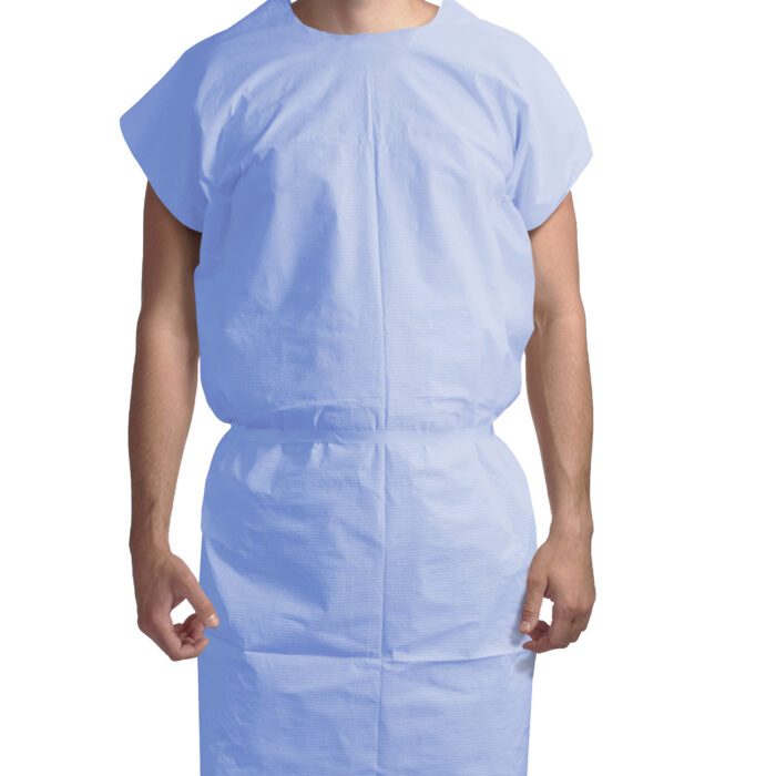 Exam Gown 3-ply Tissue, Blue