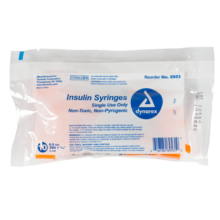 Insulin Syringe N/S - .5cc - 30G, 5/16" needle